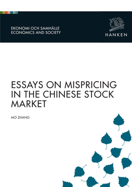 Essays on Mispricing in the Chinese Stock Market 302