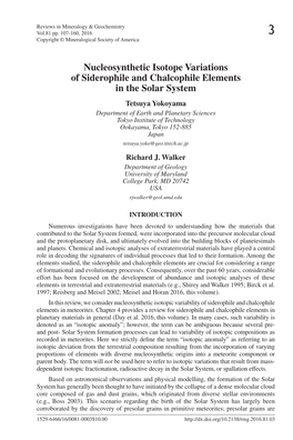 Nucleosynthetic Isotope Variations of Siderophile and Chalcophile