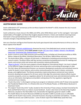 Austin Music Guide