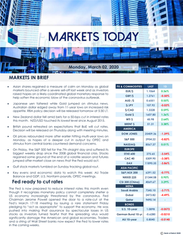 MARKETS in BRIEF Fed Ready to Cut Rates