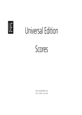 Score Catalogue 2013