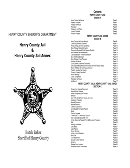 Butch Baker Sheriff of Henry County