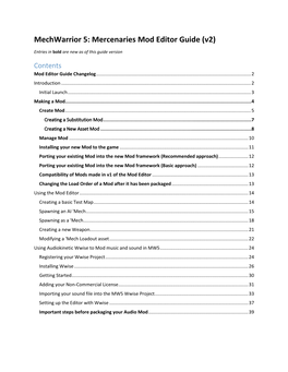 Mercenaries Mod Editor Guide (V2)