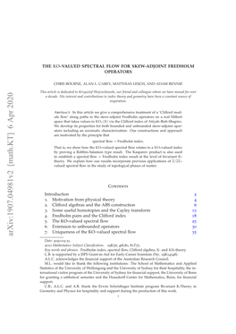 The KO-Valued Spectral Flow for Skew-Adjoint Fredholm Operators