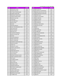 State Store Hours State Store Hours Al Brookwood