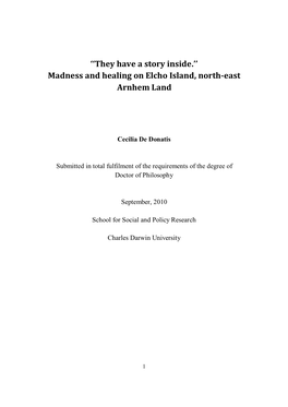 Madness and Healing on Elcho Island, North-East Arnhem Land