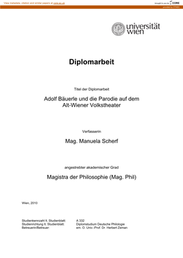 Diplomarbeit