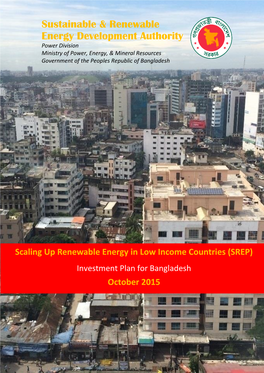 SREP Investment Plan for Bangladesh