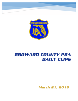 Broward County Pba Daily Clips
