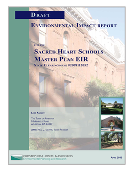 DEIR Cover Sacred Heart School Master Plan EIR.Ai