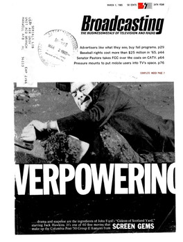 Lirroadcasting 0 the BUSINESSSWEEKLY of TELEVISION ANO RADIO >