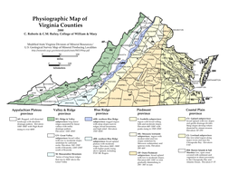 Physiographic Map of Virginia Counties