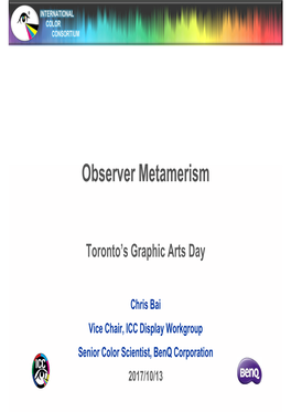 Observer Metamerism