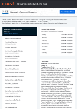 X6 Bus Time Schedule & Line Route