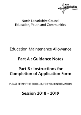 Education Maintenance Allowance Part A