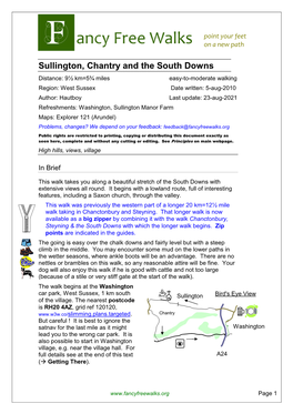 Sullington, Chantry & the South Downs