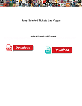 Jerry Seinfeld Tickets Las Vegas