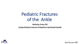 Ankle Injuries