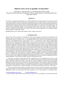 Optical Vortex Array in Spatially Varying Lattice