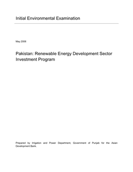 Initial Environmental Examination for Okara