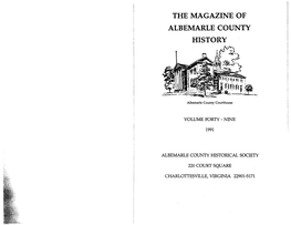 The Magazine of Albemarle County History