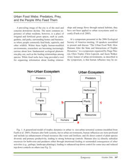 Urban Food Webs: Predators, Prey, and the People Who Feed Them