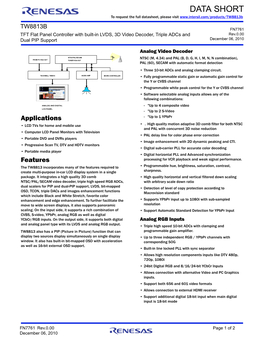 TW8813B Data Short