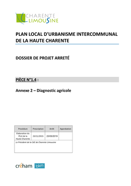 Plan Local D'urbanisme Intercommunal De La Haute Charente