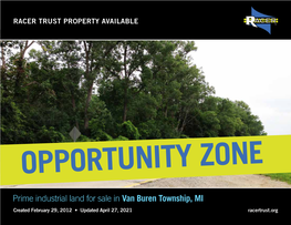 Prime Industrial Land for Sale in Van Buren Township, MI