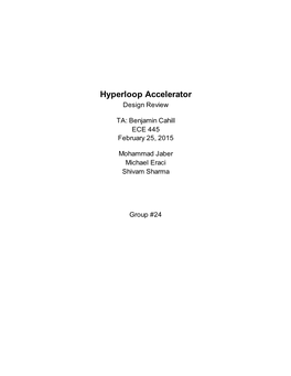 Hyperloop Accelerator Design Review