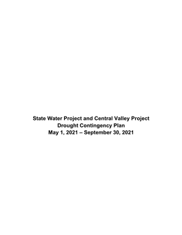 Drought Contingency Plan May 1, 2021 – September 30, 2021