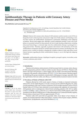 Antithrombotic Therapy in Patients with Coronary Artery Disease and Prior Stroke