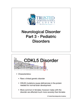 Pediatric Disorders