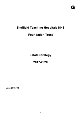 Sheffield Teaching Hospitals NHS Foundation Trust Estate Strategy