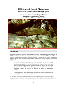 Management Indicator Species (MIS) Were