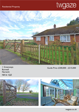 Residential Property 1 Greenways Bunwell Norwich