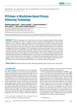 Petchain: a Blockchain-Based Privacy Enhancing Technology