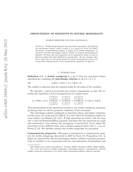 Permutation of Elements in Double Semigroups