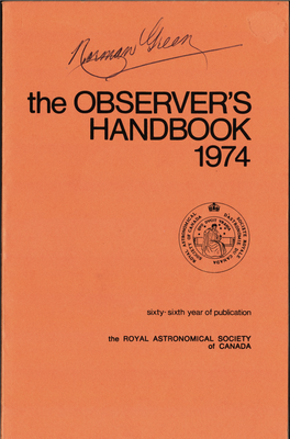 Observer's Handbook 1974