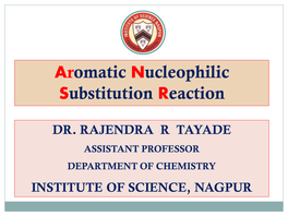 Aromatic Nucleophilic Substitution Reaction