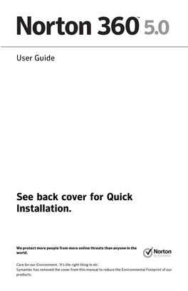 Norton 360 User Guide on the CD Or the USB Drive in PDF Format