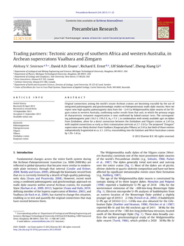 Trading Partners: Tectonic Ancestry of Southern Africa and Western Australia, In