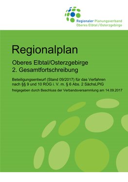Regionalplan Oberes Elbtal/Osterzgebirge 2