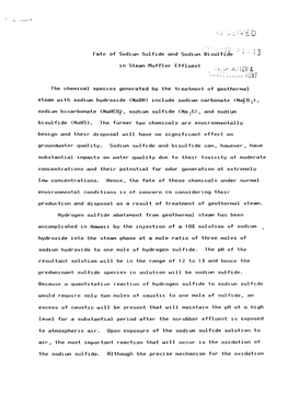 Fate of Sodium Sulfide.Pdf