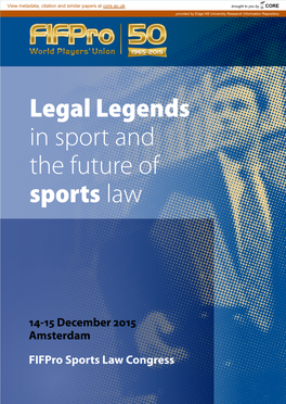 Legal Legends in Sport and the Future of Sports Law