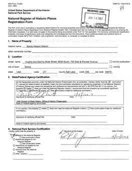 National Register of Historic Places Continuation Sheet