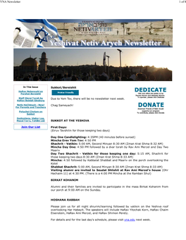 YNA Newsletter 1 of 8