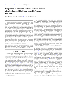 Properties of the Zero-And-One Inflated Poisson Distribution and Likelihood