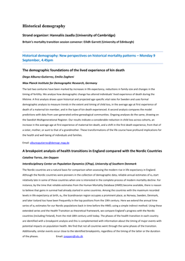 Historical Demography