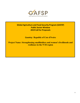 GAFSP Proposal NAIP 2 Programs